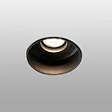 Luminaria empotrable para techos HYDE R GU10 IP20, negro mate 