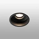 Luminaria empotrable para techos HYDE R GU10 IP20, negro mate 