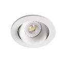 Luminaria empotrable para techos ARGON redondo, giratorio GU10 IP20, blanco mate 