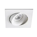 Luminaria empotrable para techos ARGON angular, giratorio GU10 IP20, blanco mate 