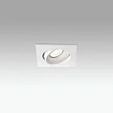 Faro Luminaria empotrable para techos ARGON angular, giratorio GU10 IP20, blanco mate 