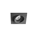 Luminaria empotrable para techos ARGON angular, giratorio GU10 IP20, negro mate 