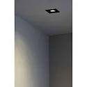 Luminaria empotrable para techos ARGON angular, giratorio GU10 IP20, negro mate 