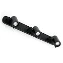 Luminaria de pared ORLEANS de 3 llamas GU10 IP20, negro mate 