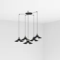 Luminaria colgante MARLIN de 5 llamas E27 IP20, oro antiguo 