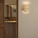 Faro wall luminaire SAMBA E27 IP20, beige, white 