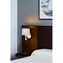 Faro wall luminaire SAMBA E27 IP20, beige, white matt 