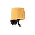 Luminaria de pared SAMBA E27 IP20, amarillo, negro mate 