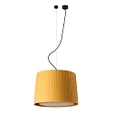 Luminaria colgante SAMBA E27 IP20, amarillo, negro mate 
