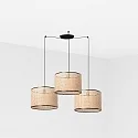 pendant luminaire MAMBO 3 flames E27 IP20, black matt 