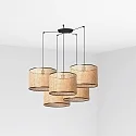pendant luminaire MAMBO 5 flames E27 IP20, black matt 