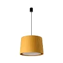 Luminaria colgante SAMBA E27 IP20, amarillo, negro mate 