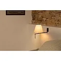 Faro Luminaria de pared RON E27 IP20, beige, plomo oscuro 