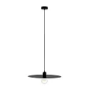 Luminaria colgante PLAT E27 IP20, negro mate 