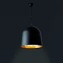 Faro Luminaria colgante CRATER E27 IP20, negro mate 