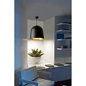Faro Luminaria colgante CRATER E27 IP20, negro mate 