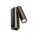 Luminaria de pared ROB LED IP20, color bronce 