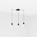 Luminaria colgante KOMBO de 3 llamas E27 IP20, beige, negro mate 