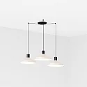 Luminaria colgante KOMBO de 3 llamas E27 IP20, beige, negro mate 