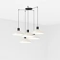 Luminaria colgante KOMBO de 5 llamas E27 IP20, beige, negro mate 