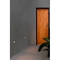 Faro wall recessed luminaire GRON square, switchable, with diffuser IP65, nickel satined 