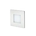 Faro wall recessed luminaire FROL  square, with diffuser IP65, nickel satined 