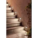 Faro wall recessed luminaire FROL  square, with diffuser IP65, nickel satined 