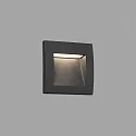 Faro wall recessed luminaire SEDNA SQ90 square, indirect, switchable IP65, dark grey 
