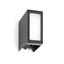 Faro Luminaria de pared para exteriores LOG LED IP54, plomo oscuro 