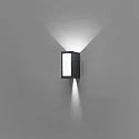 Faro Luminaria de pared para exteriores LOG LED IP54, plomo oscuro 