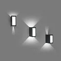 Faro Luminaria de pared para exteriores LOG LED IP54, plomo oscuro 