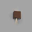 Faro Luminaria de pared para exteriores OLAN de 2 llamas LED IP65, marrón oxidado 