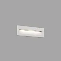 Faro Luminaria de pared empotrable NAT abajo, angular, conmutable IP65, blanco mate 