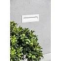 Faro Luminaria de pared empotrable NAT abajo, angular, conmutable IP65, blanco mate 