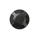 Luminaria de suelo LOTH de 4 llamas LED IP67, negro mate 