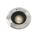 floor recessed luminaire GEISER 130 / 10° round, adjustable, passable IP67, stainless steel, satined 