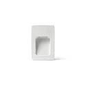wall recessed luminaire NASE down, square, switchable IP44, white matt 