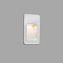 Faro Luminaria de pared empotrable NASE abajo, angular, conmutable IP44, blanco mate 