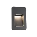 wall recessed luminaire NASE down, square, switchable IP44, dark grey 
