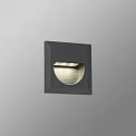 Faro wall recessed luminaire MINI CARTER down, square, switchable IP44, dark grey 