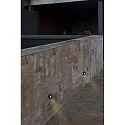 Faro wall recessed luminaire DANG down, round IP67, stainless steel, satined 