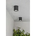 Faro Luminaria de techo GOZ LED IP65, plomo oscuro 