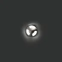 Faro floor recessed luminaire KANE 3 3-fold, round IP67, stainless steel, satined 