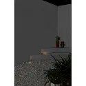 Faro floor recessed luminaire KANE 3 3-fold, round IP67, stainless steel, satined 