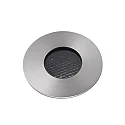 Faro floor recessed luminaire GRUND 80 (INCL HONEYCOMB) 350MA round, rigid, passable IP67, stainless steel, satined dimmable