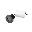 Faro Luminaria empotrable en suelo GRUND 37 (INCL HONEYCOMB) 700MA redondo, rígido, pasable IP67, negro, anodizado regulable