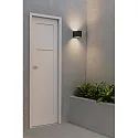 Faro wall luminaire LACRE E27 IP54, dark grey 