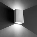 Faro Luminaria de pared para exteriores LING de 2 llamas LED IP54, blanco mate 