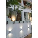 Faro Luminaria de pared para exteriores LING de 2 llamas LED IP54, blanco mate 