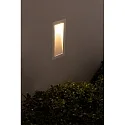 Faro wall recessed luminaire SOUN 105 down, square, indirect IP65, white matt 